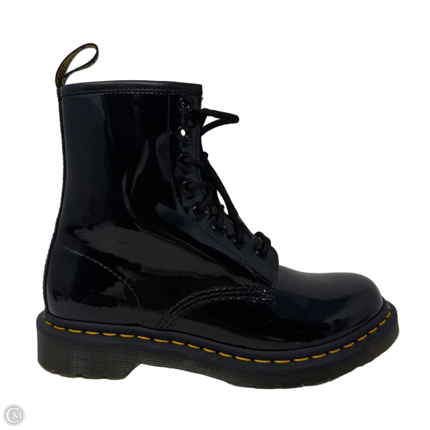Patent 1460 Boots Combat By Dr Martens In Black, Size: 8