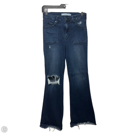 Distressed Jeans Flared By Hidden In Blue Denim, Size: 6/28