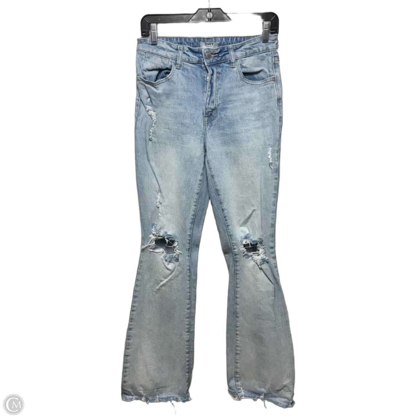 Distressed Jeans Flared By Oat In Blue Denim, Size: 6/28