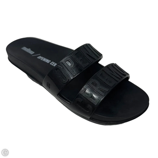 Slide Sandals Flats By Melissa x Opening Ceremony In Black, Size: 8