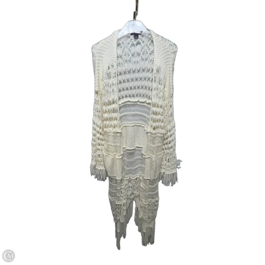 Sweater Cardigan By Romans In Cream, Size: 2x