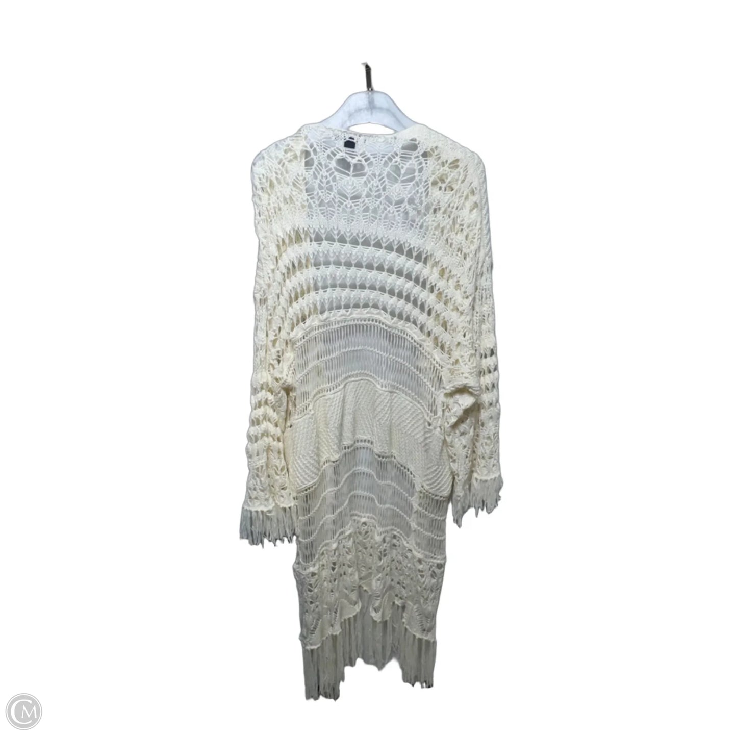 Sweater Cardigan By Romans In Cream, Size: 2x
