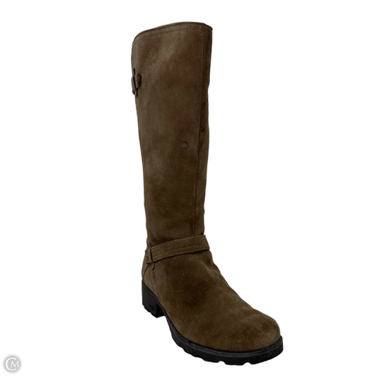Jillian Suede Riding Boots Designer By Ugg In Tan, Size: 7