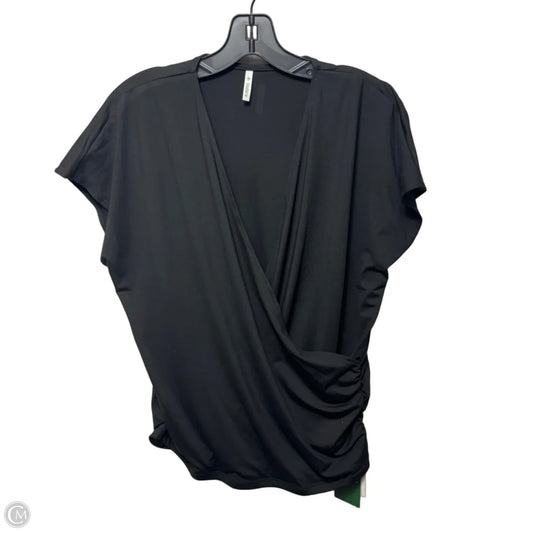 Top Short Sleeve By Halara In Black, Size: L