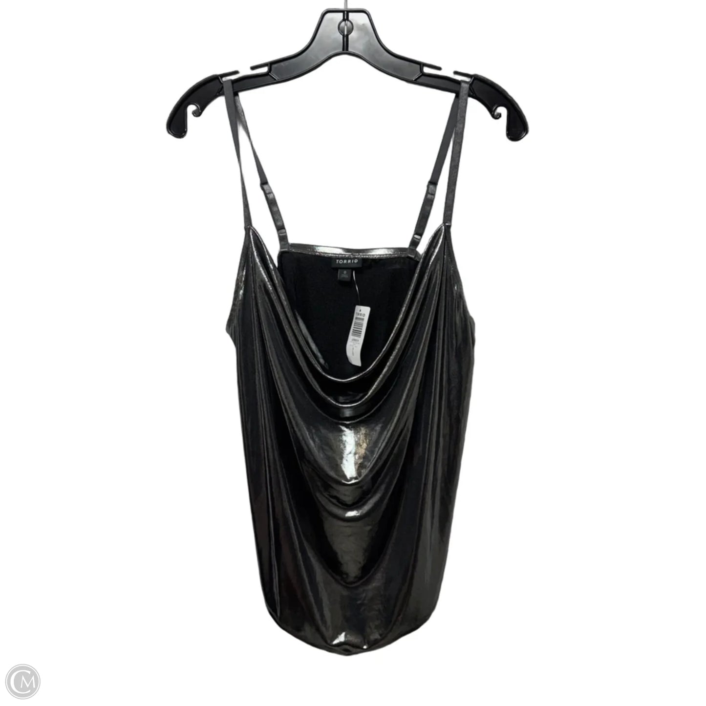 Liquid Shine Cowl Cami Top Sleeveless By Torrid In Silver, Size: L