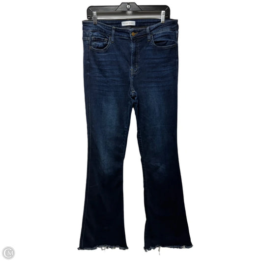 Mid Rise Flare Jeans By Flying Monkey In Blue Denim, Size: 12/31