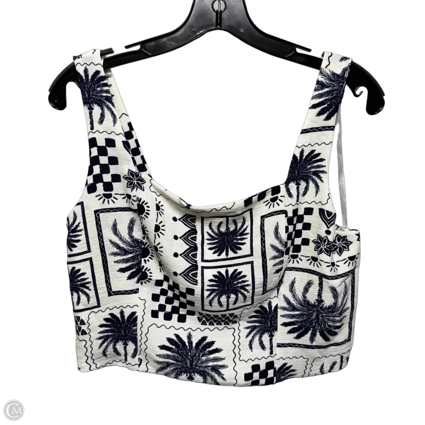 Top Sleeveless By Monteau In Tropical Print, Size: XL