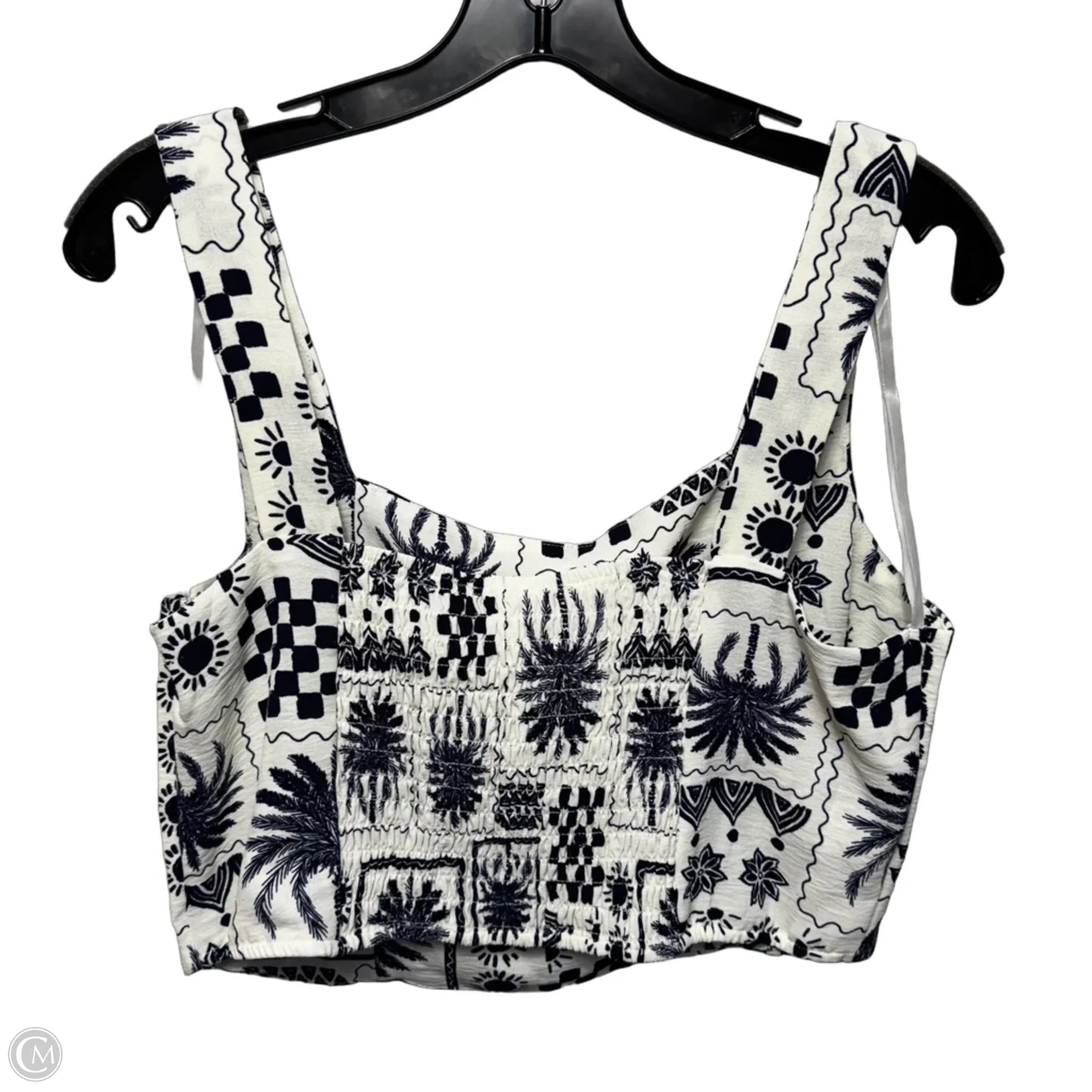 Top Sleeveless By Monteau In Tropical Print, Size: XL