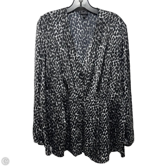 Top Long Sleeve By Torrid In Leopard Print, Size: 2x