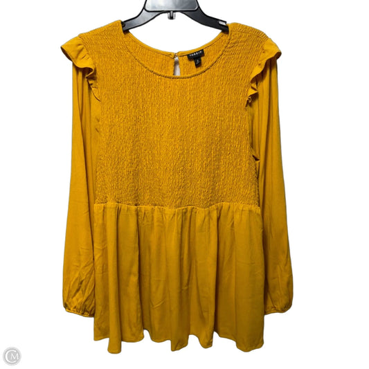 Smocked Top Long Sleeve By Torrid In Yellow, Size: 2x