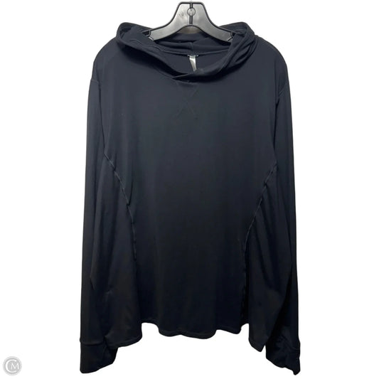 Athletic Top Long Sleeve Hoodie By Fabletics In Black, Size: 3x