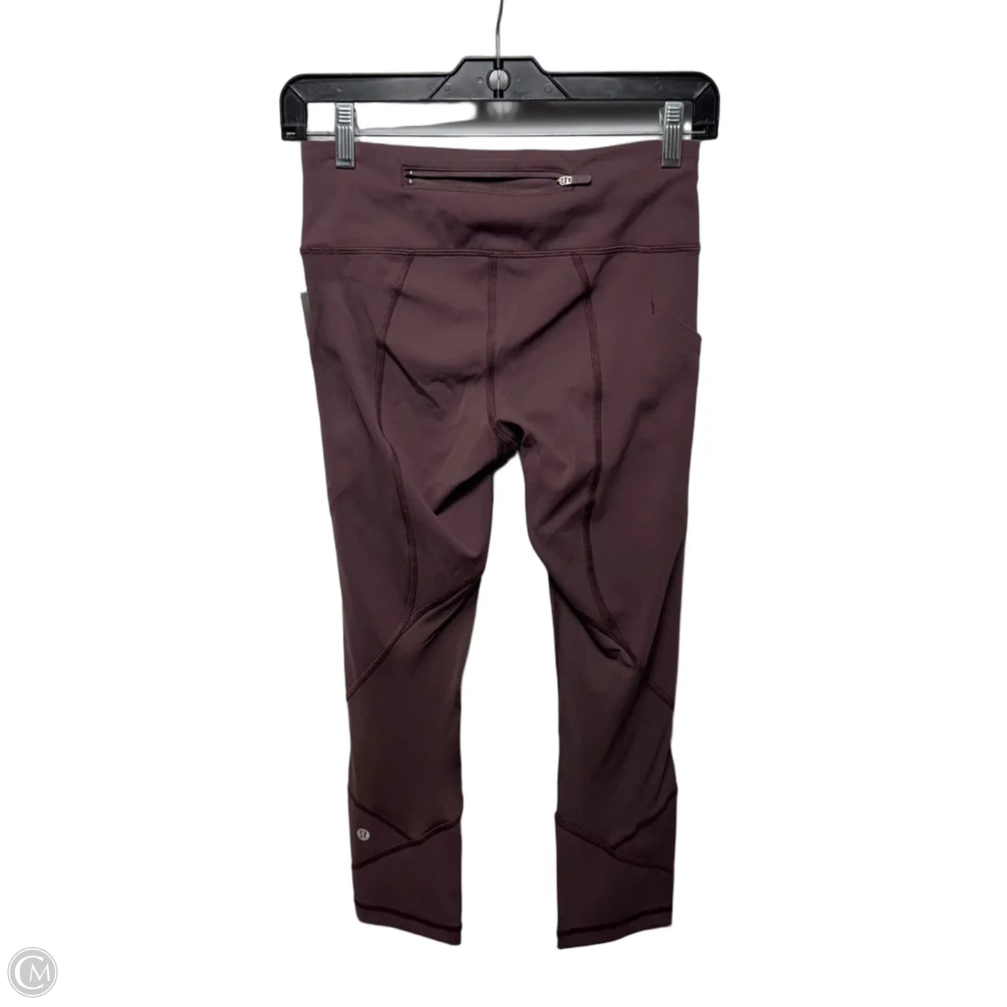 Athletic Capris By Lululemon In Maroon, Size: 4