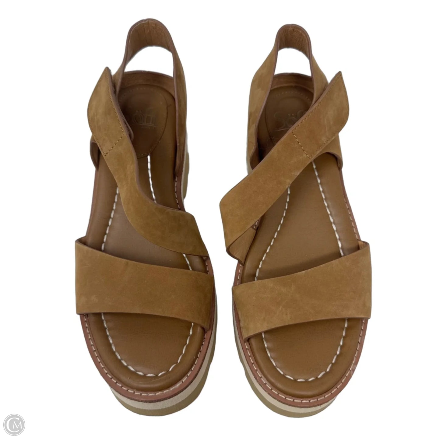 Pru Platform Sandals By Sofft In Tan, Size: 6.5