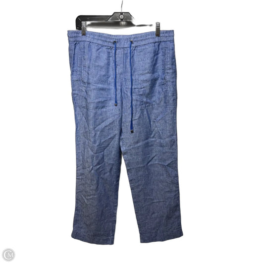 Linen Pants Lounge By Rafaella In Blue, Size: L