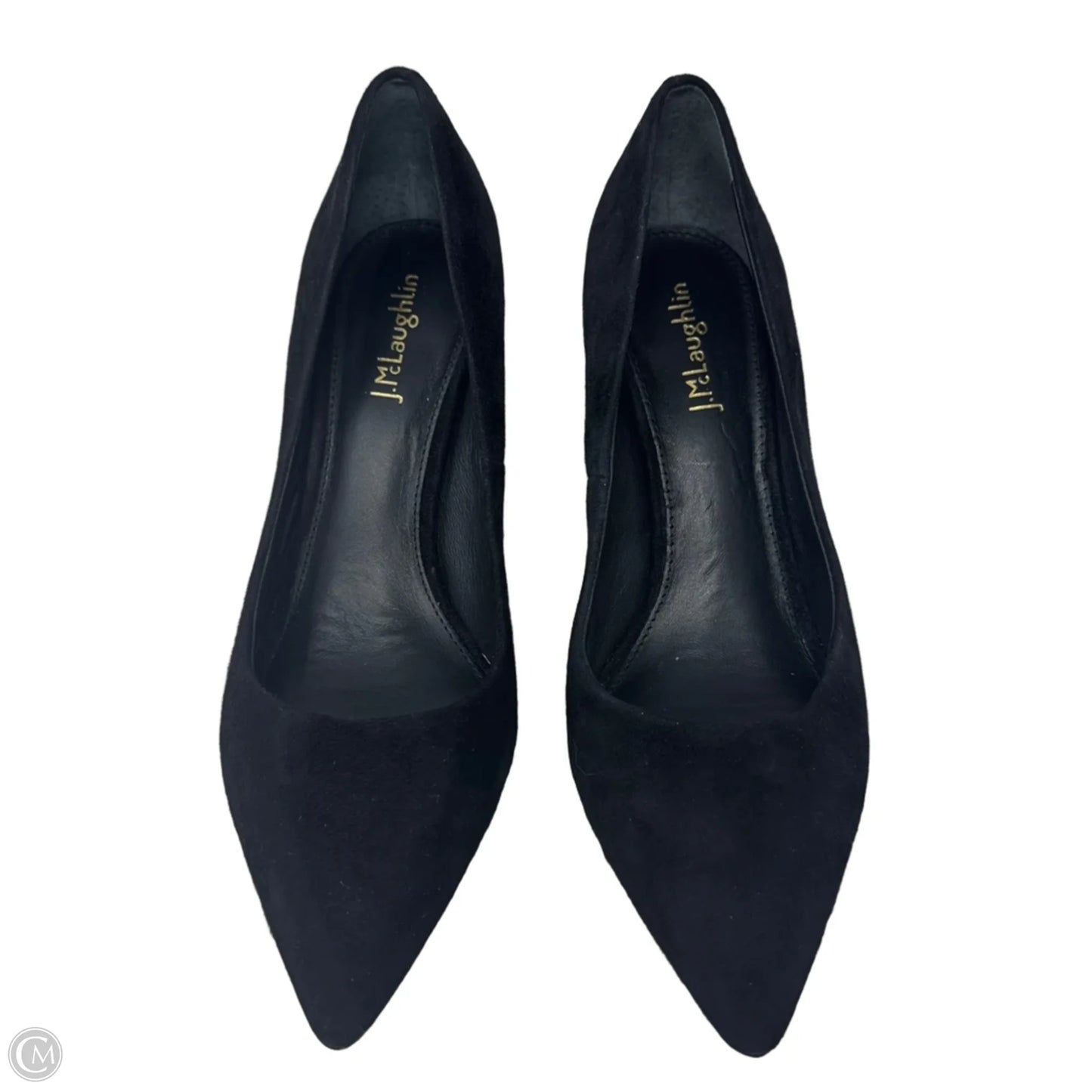 Croc Heel Suede Shoes Heels Block By J Mclaughlin In Black, Size: 8