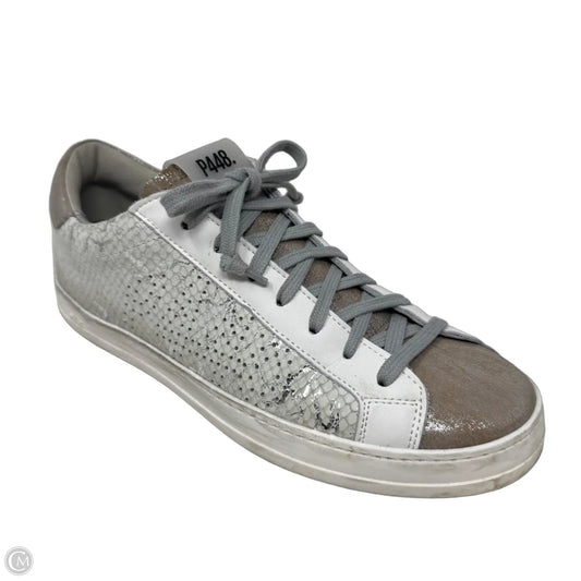 John Sneakers Shoes By P448 In Silver, Size: 8.5 (39)