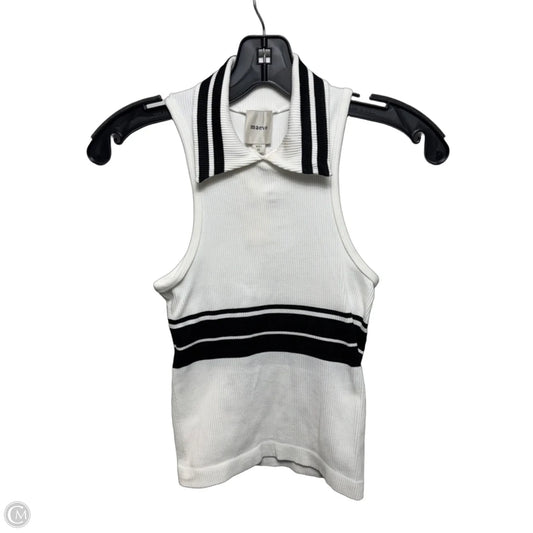 Top Sleeveless By Maeve In White and Black , Size: XXS/XS