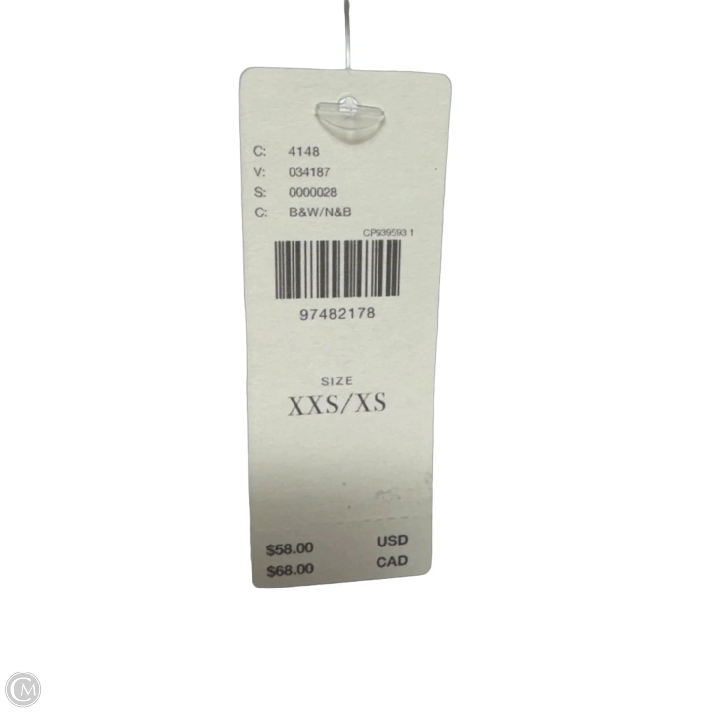 Top Sleeveless By Maeve In White and Black , Size: XXS/XS