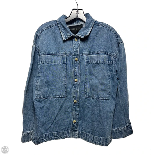 Top Long Sleeve By Laffaire  In Blue Denim, Size: S