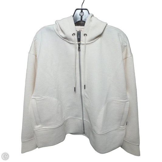 Sweatshirt Hoodie By Dkny In Cream, Size: L