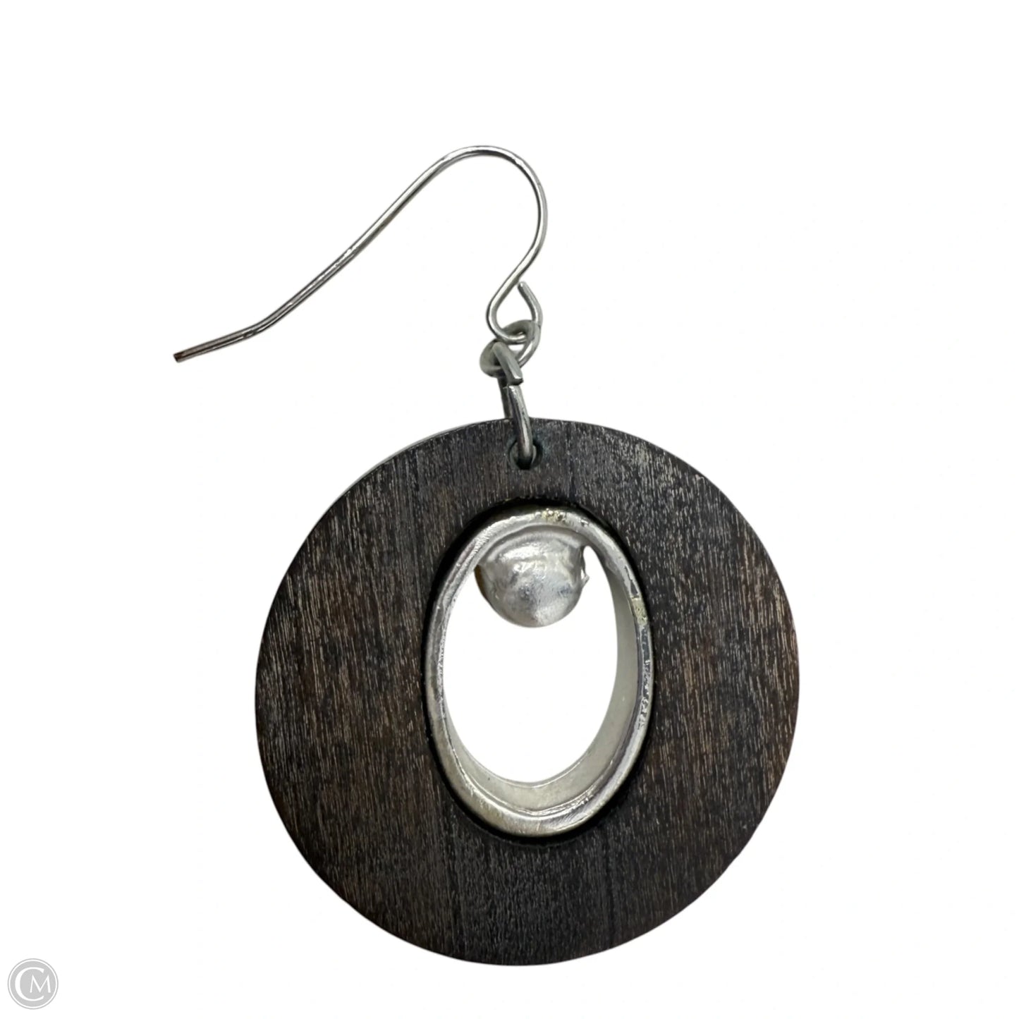 Wood & Crystal Dangle Earrings
