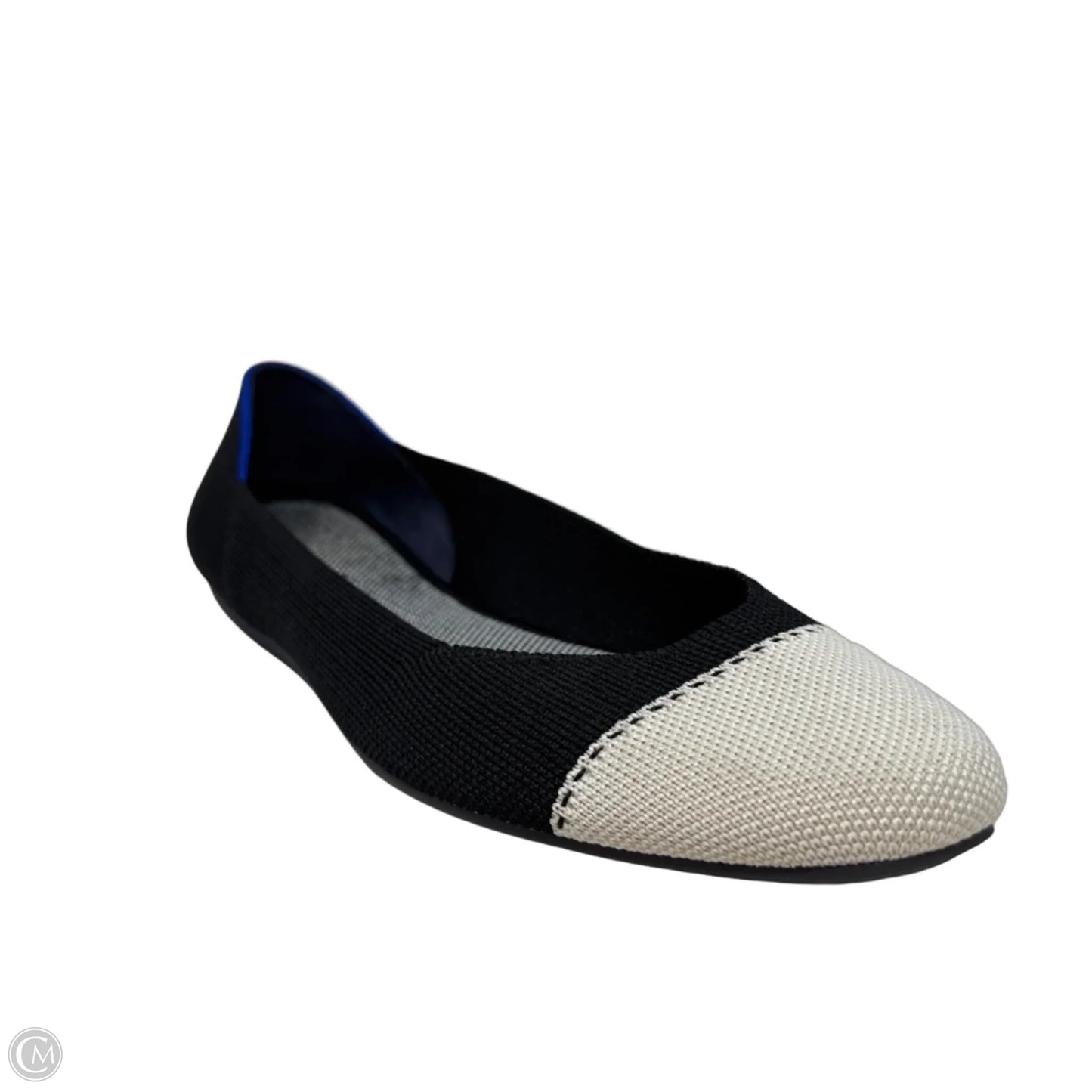 The Square Flats By Rothys In Tuxedo Black & Cream, Size: 9