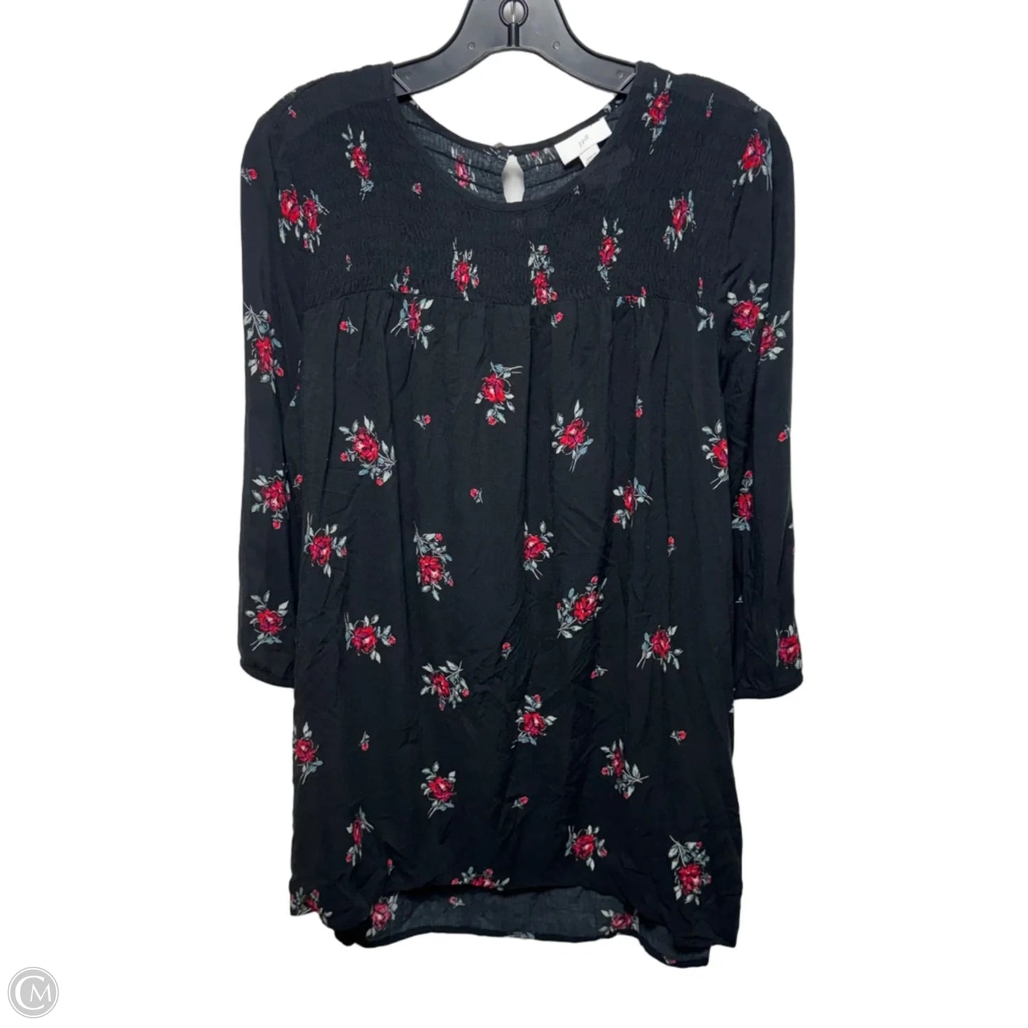 Top Long Sleeve By J. Jill In Floral Print, Size: M