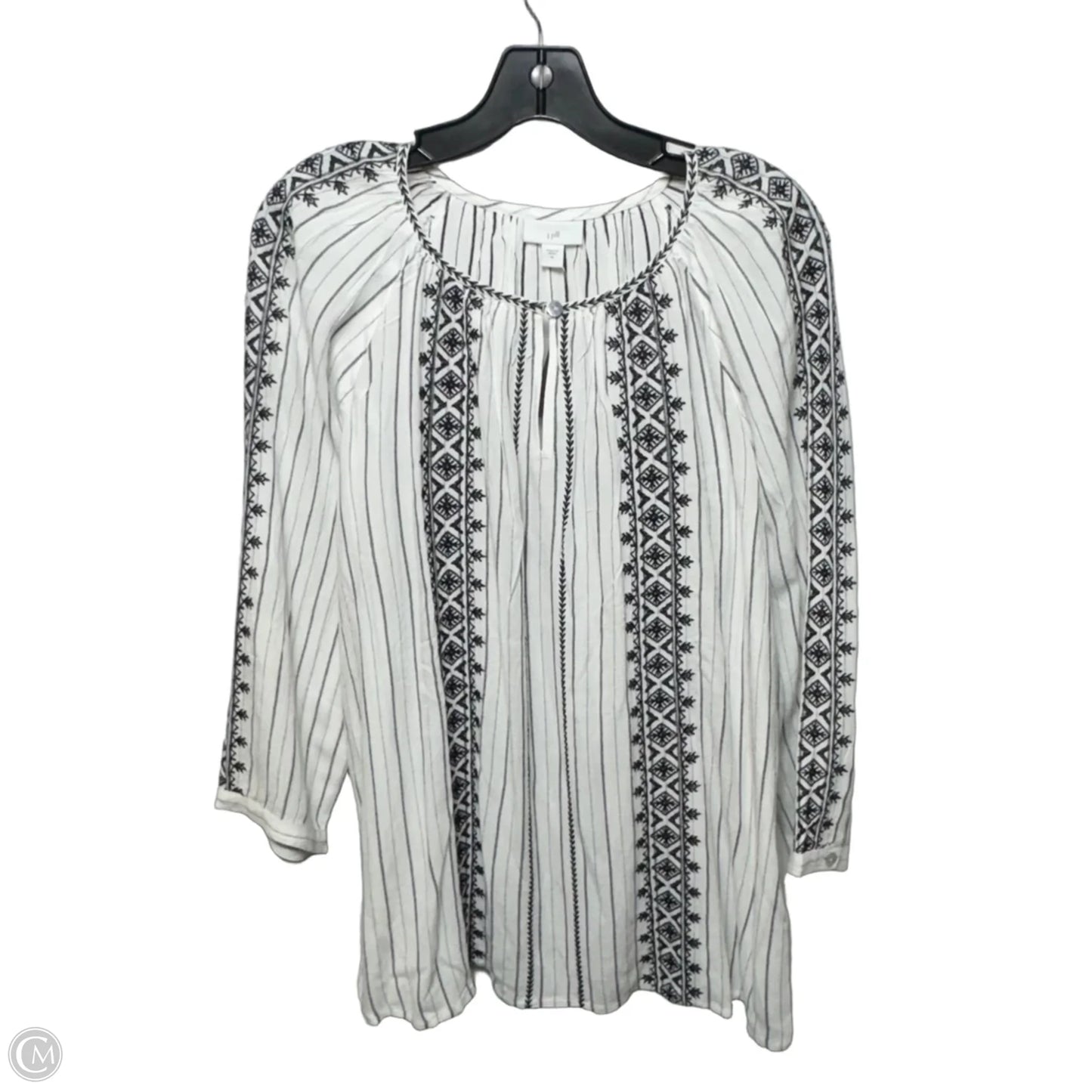Top Long Sleeve By J. Jill In Striped Pattern, Size: M
