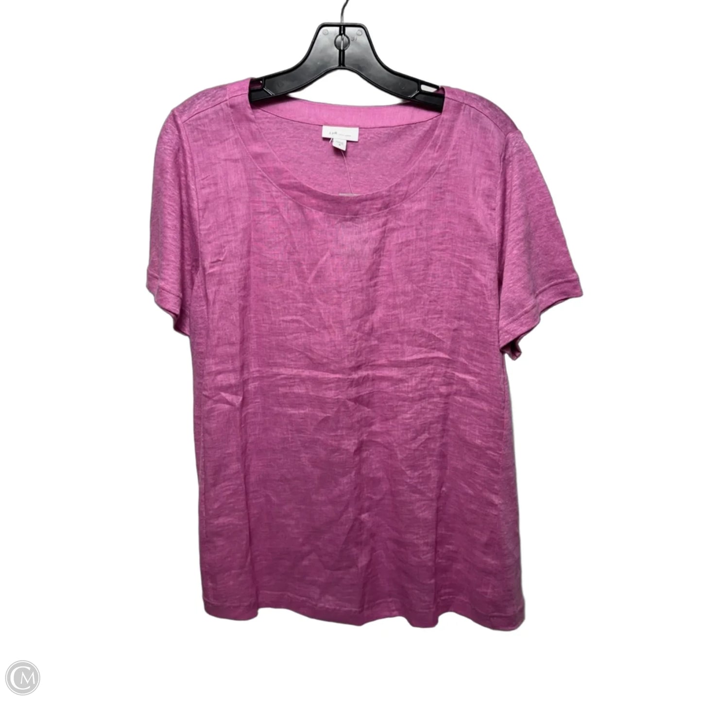 Linen Top Short Sleeve By J. Jill In Pink, Size: M