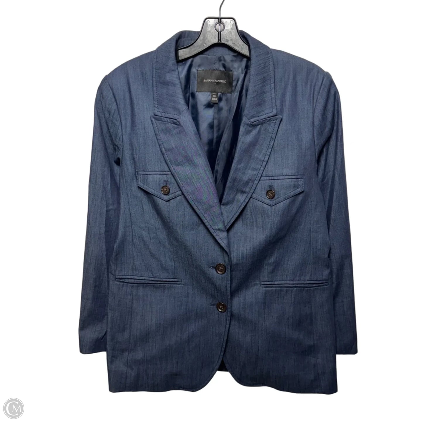 Blazer By Banana Republic In Blue, Size: 10 Petite
