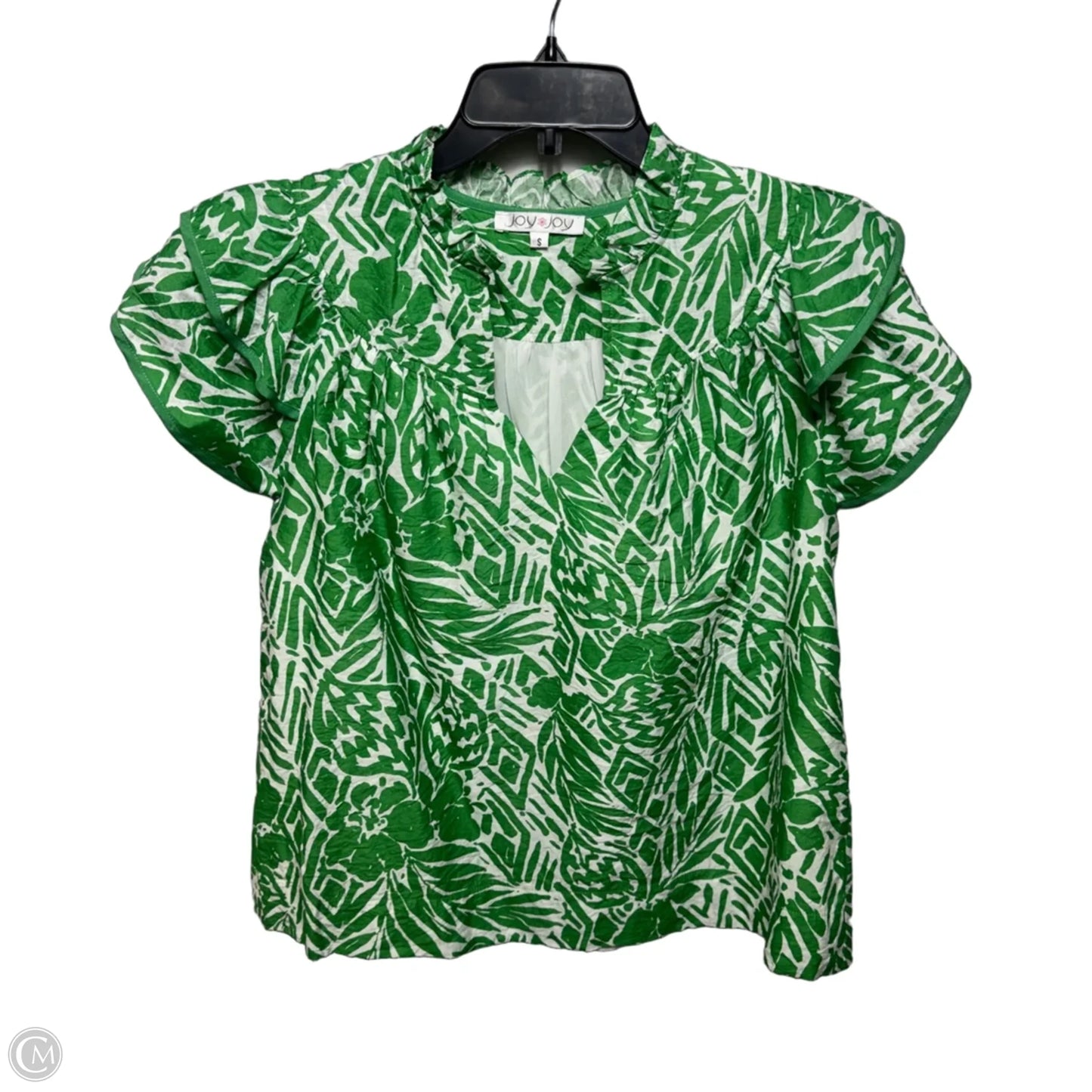 Top Short Sleeve By Joy Joy In Floral Print, Size: S