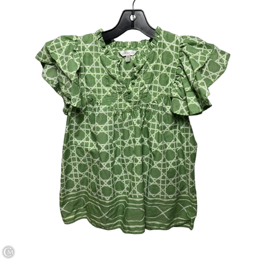 Top Short Sleeve By Crown And Ivy In Green, Size: M Petite