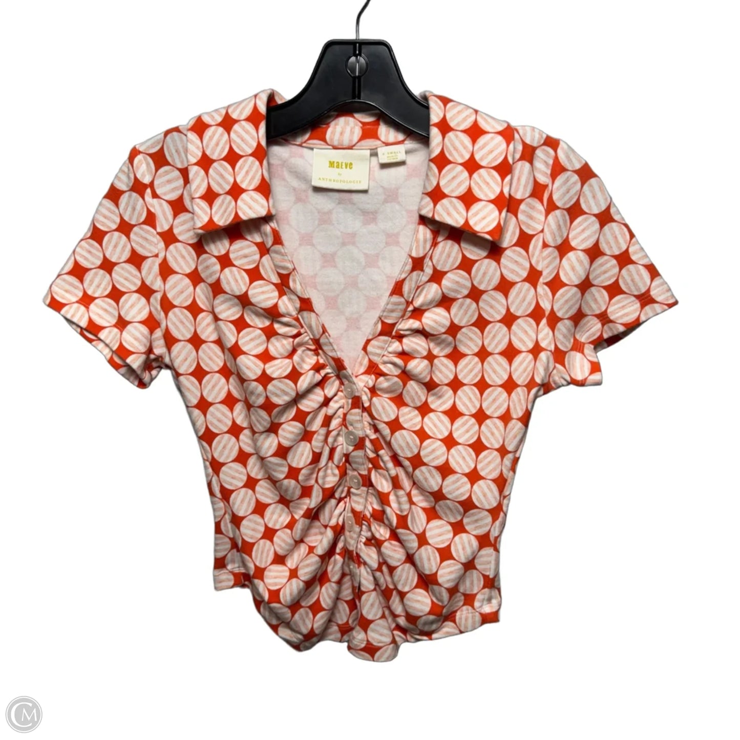 Top Short Sleeve By Maeve In Orange, Size: Xs
