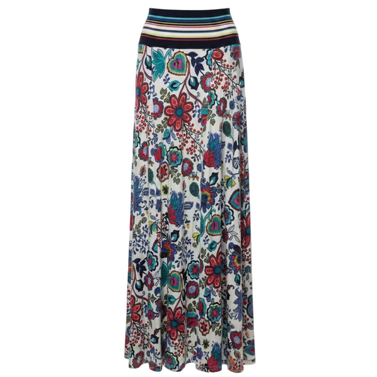 Floral Circle Maxi Skirt Designer By Milly For Design Nation In Floral Print, Size: S
