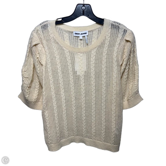 Sweater Short Sleeve By Dkny In Tan, Size: Xl