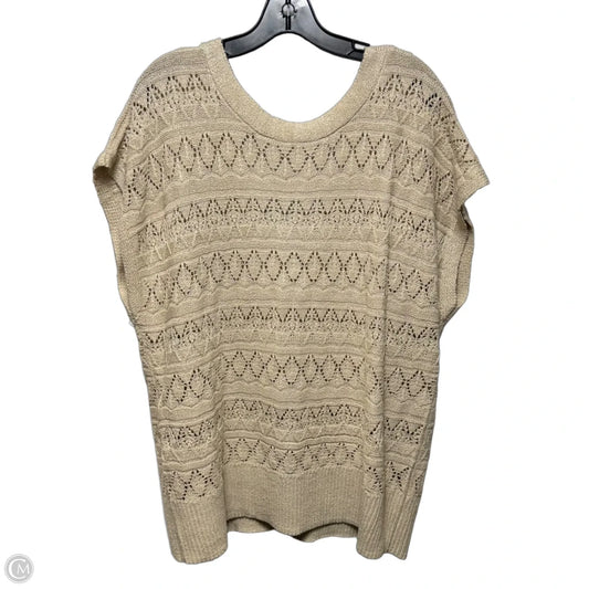 Low Back Sweater Short Sleeve By Maurices In Tan, Size: Xxl
