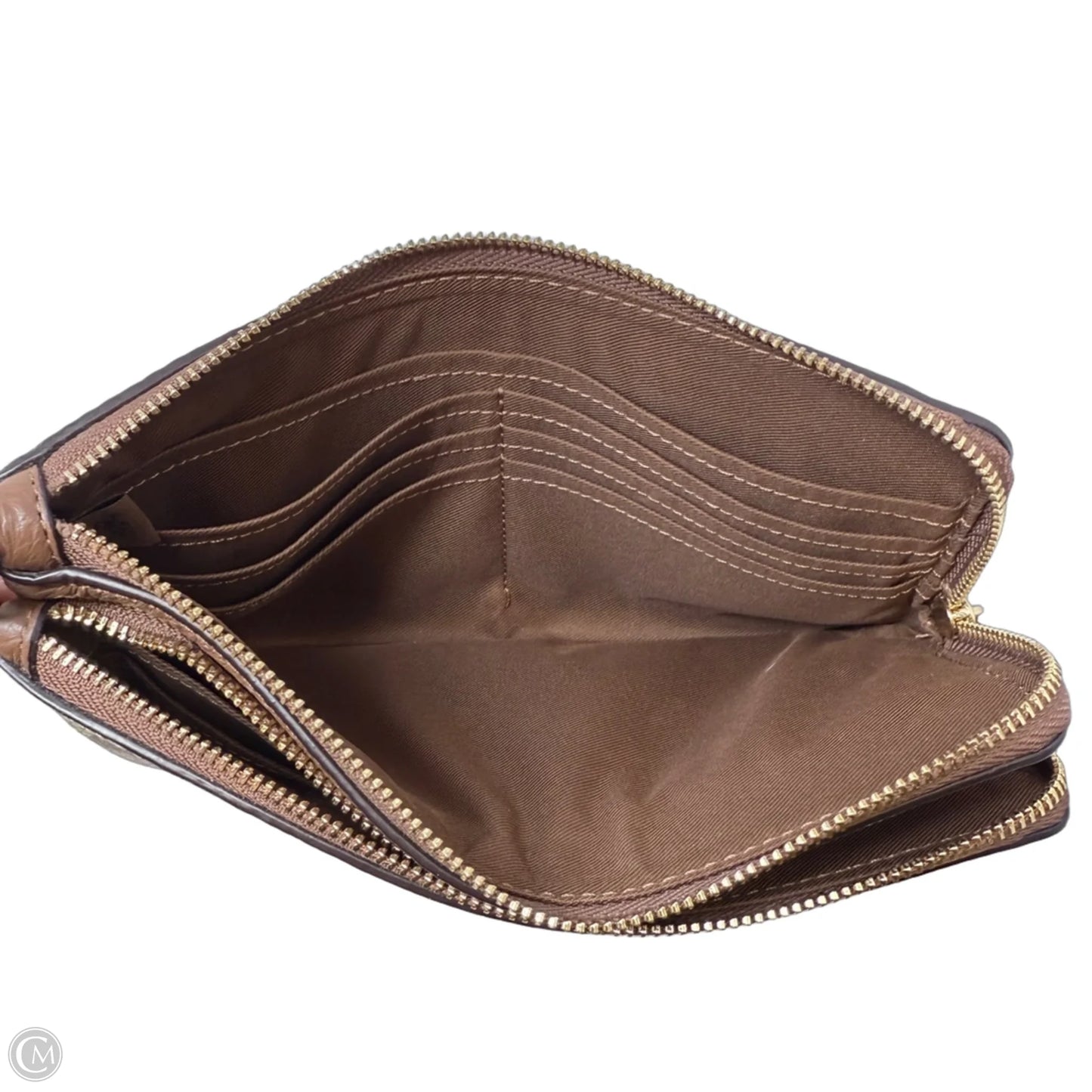 Double Zip Wristlet Designer By Coach, Size: Medium