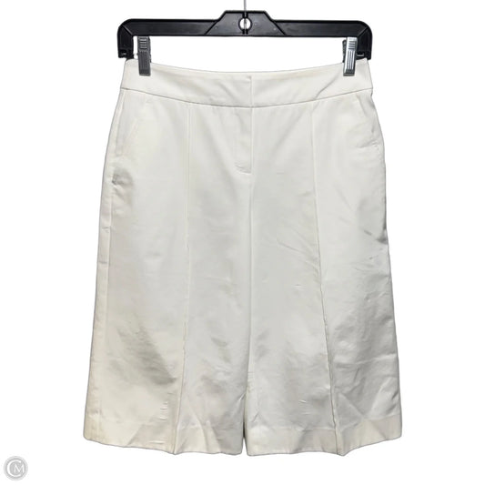 Bermuda Shorts Designer By Lafayette 148 In White, Size: 0p