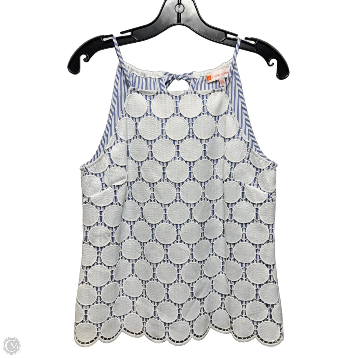 Top Sleeveless By Jude Connally In Blue & White, Size: S