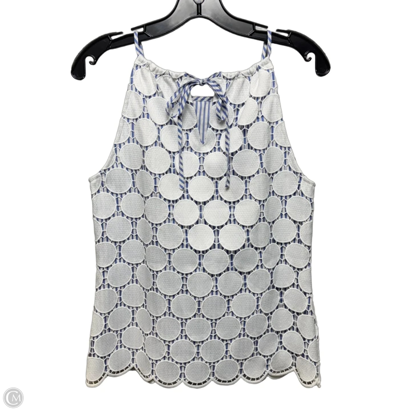 Top Sleeveless By Jude Connally In Blue & White, Size: S
