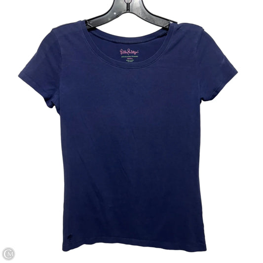 Top Short Sleeve Designer By Lilly Pulitzer In Blue, Size: Xs