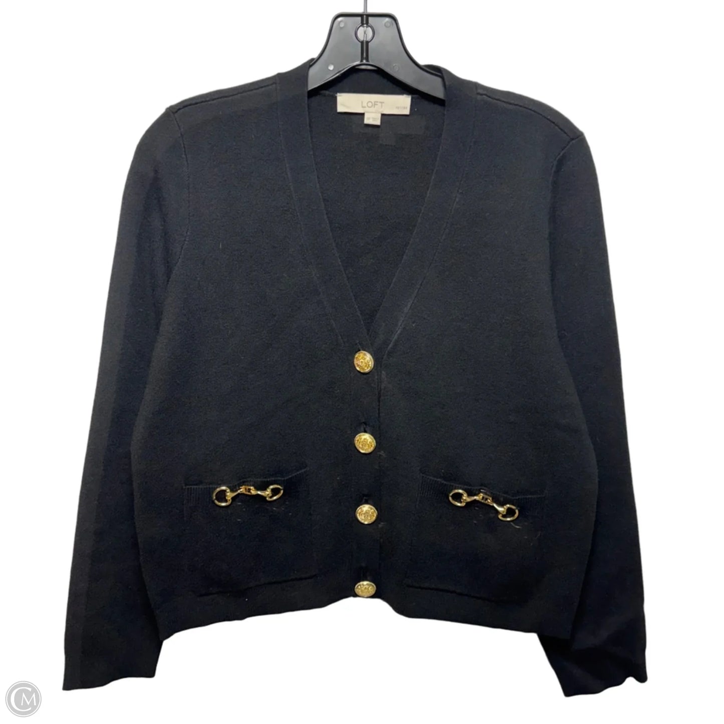 Horsebit Sweater Cardigan By Loft In Black, Size: Sp