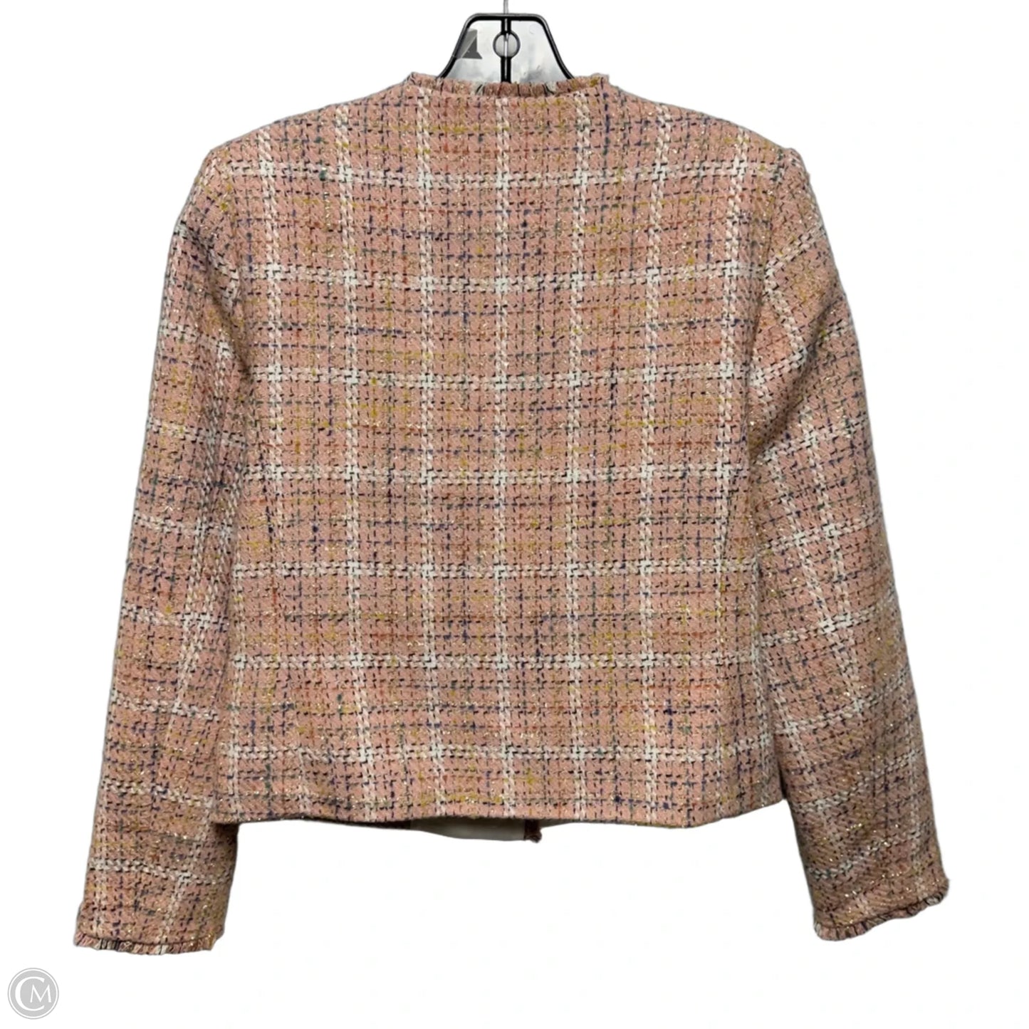 Metallic Tweed Cropped Blazer By Loft In Pink, Size: Xs