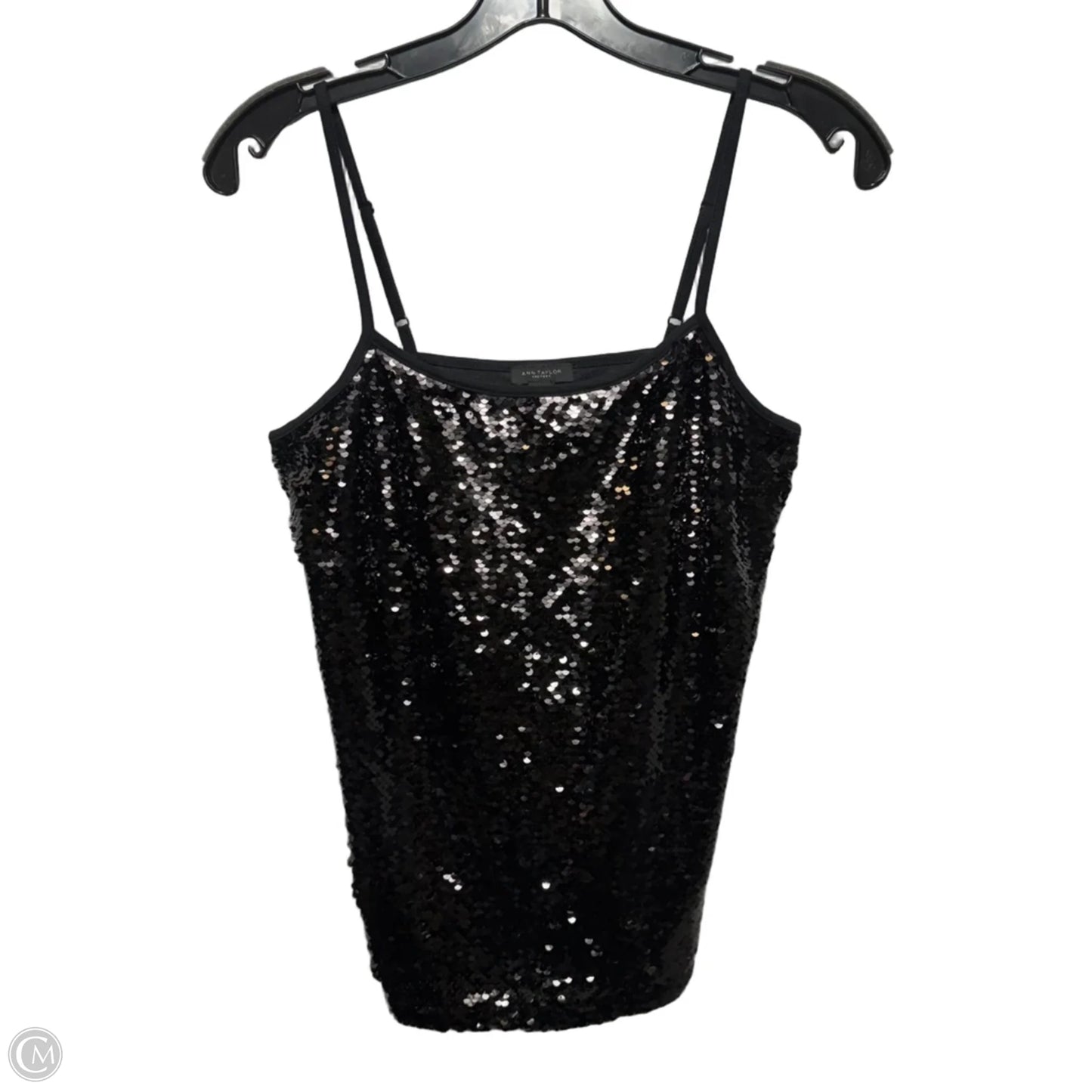 Sequin Top Sleeveless By Ann Taylor In Black, Size: S
