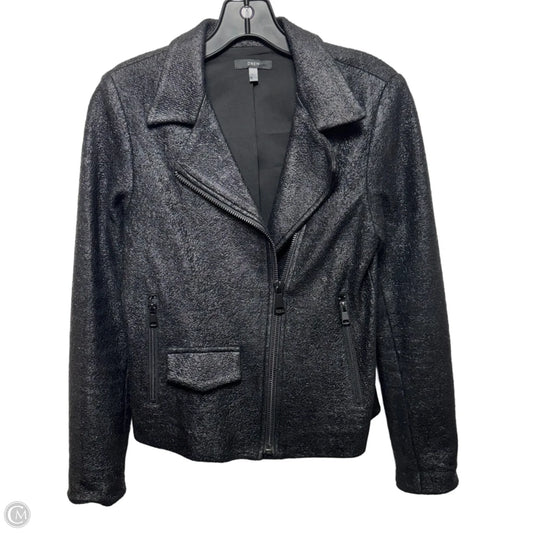 Textured Jacket Moto By Drew In Black, Size: Xs