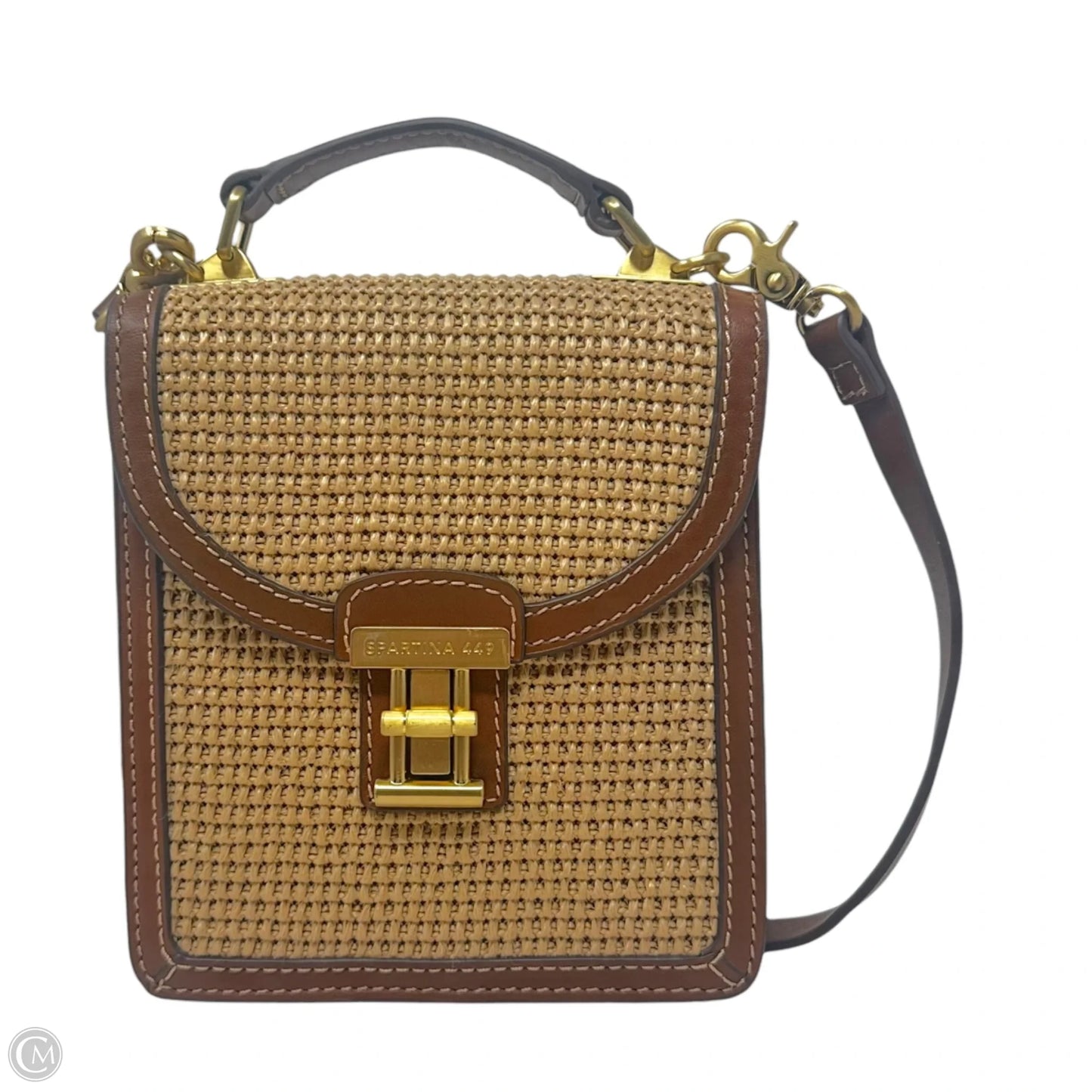 Straw Case Crossbody By Spartina, Size: Medium