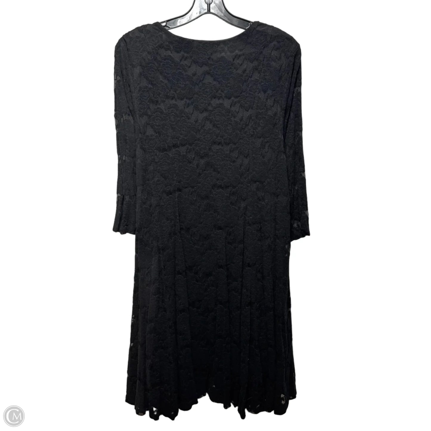 Flocked Lace Dress Casual Midi By Torrid In Black, Size: 2x