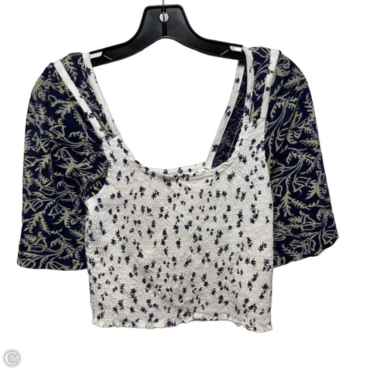 Smocked Top 3/4 Sleeve By Free People In Multi-colored, Size: L