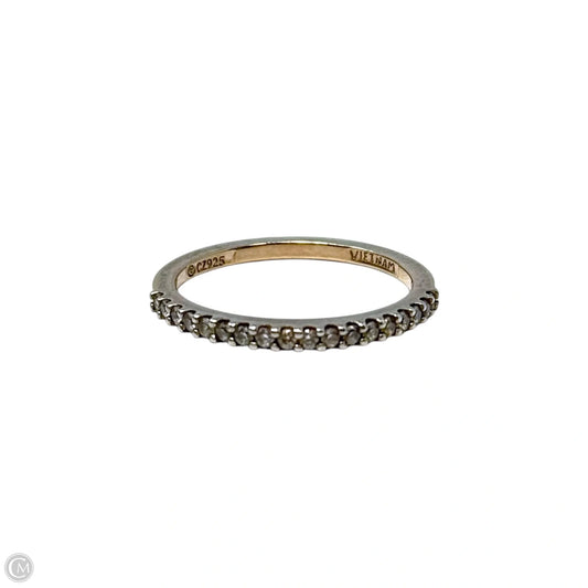 CZ Ring Sterling Silver, Size: 8