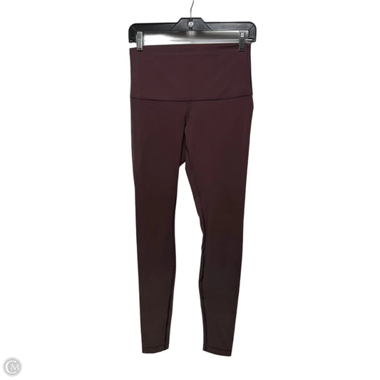 Athletic Leggings By Lululemon In Ombre Maroon, Size: 8